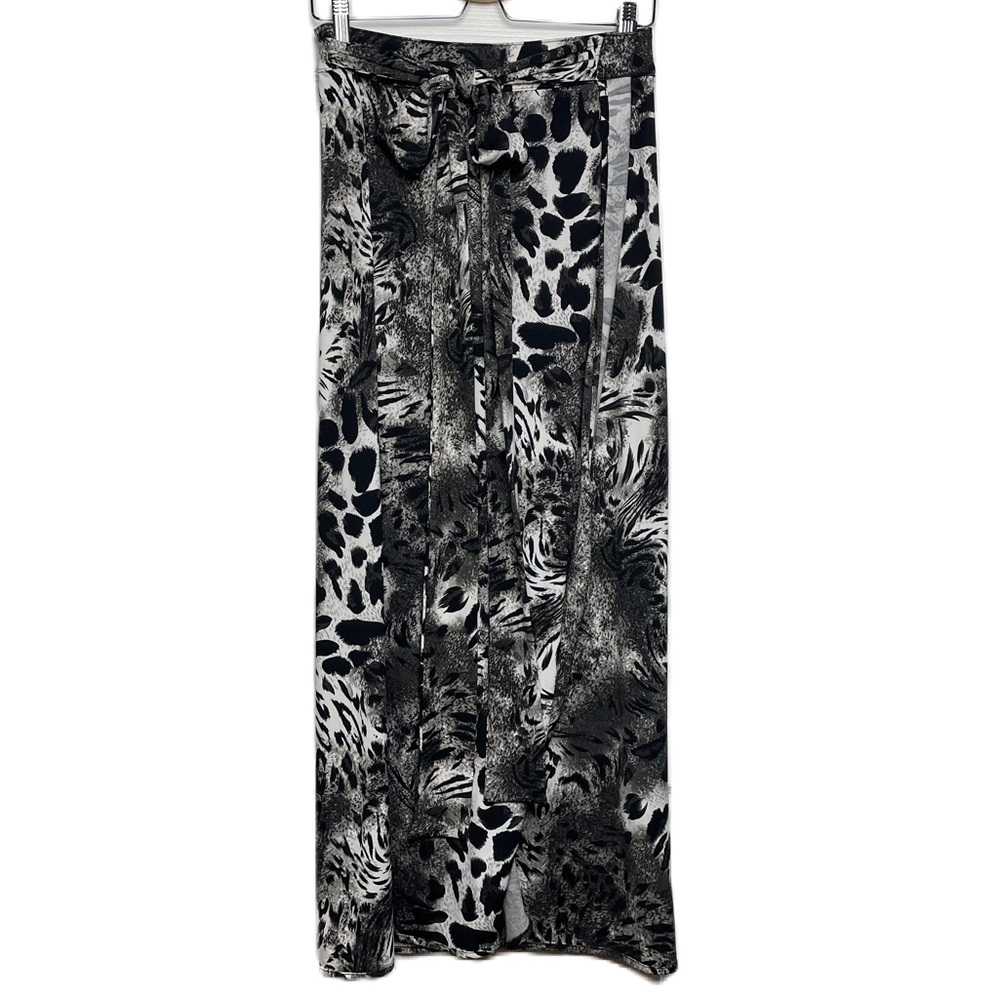 D Collection Wrap Maxi Skirt Animal Print